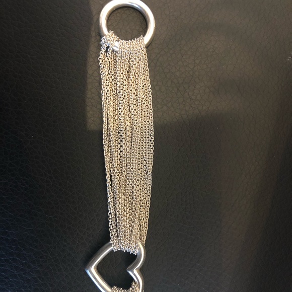 Tiffany & Co Sterling Silver Mesh Heart Bracelet - Picture 4 of 9